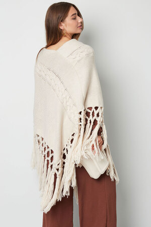 Poncho with strings - white h5 Picture4
